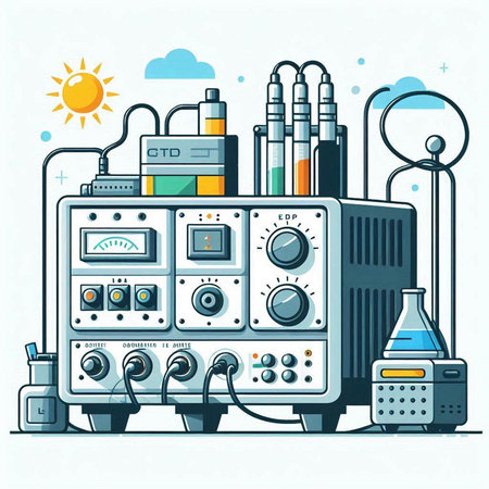 Electrical equipment. Vector illustration in flat style. Electrical equipment.のイラスト素材