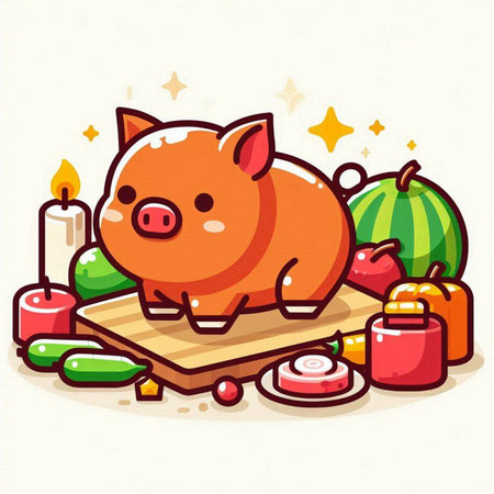 Piggy bank. Cute vector illustration in cartoon style.のイラスト素材