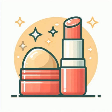 Lipstick vector icon. Flat illustration of lipstick icon for web designのイラスト素材