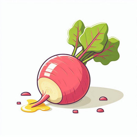 Beetroot vector illustration isolated on white background. Vector illustration.のイラスト素材