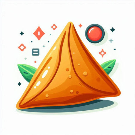 Illustration of traditional chinese dumpling on white background.のイラスト素材