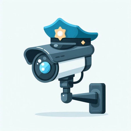 Security camera icon. Cartoon illustration of security camera vector icon for web designのイラスト素材