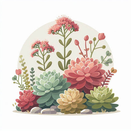 Succulent plant vector illustration. Succulent plant vector illustration.のイラスト素材