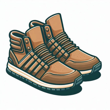 Sneakers. Isolated on white background. Vector illustration.のイラスト素材