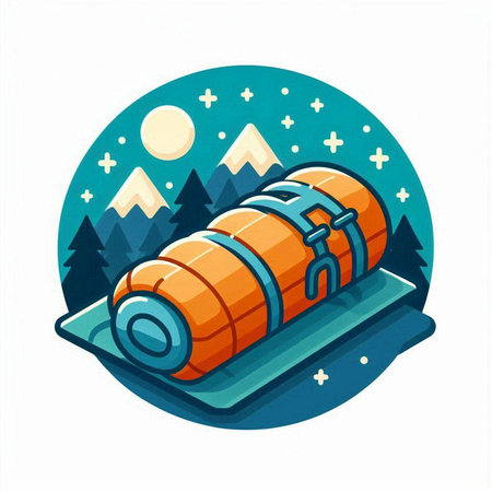 Vector illustration of a snowboard in the shape of a circle.のイラスト素材