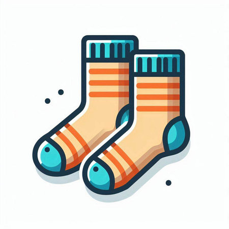 Socks icon. Vector illustration. Isolated on white background.のイラスト素材