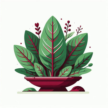 Vector illustration of a plant in a pot on a white background.のイラスト素材