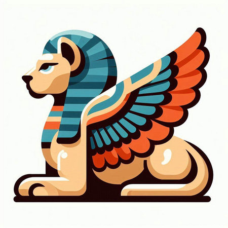 Egyptian pharaoh. Vector illustration isolated on a white background.のイラスト素材
