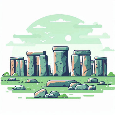 Stonehenge, Stonehenge, Stonehenge vector illustrationのイラスト素材