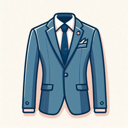 Vector illustration of a business suit. Vector illustration of a man's suit.のイラスト素材
