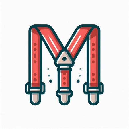 Letter M logo icon design template elements for your application or corporate identity.のイラスト素材