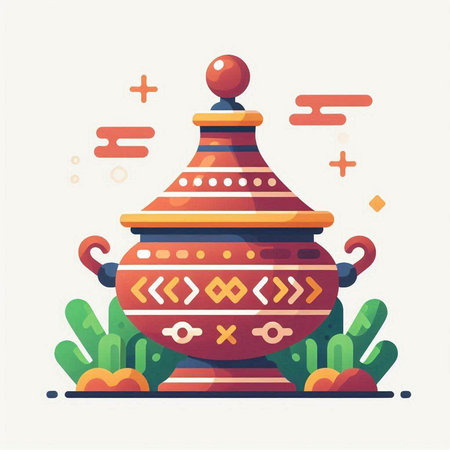Colorful vector illustration in flat style. Pottery, potteryのイラスト素材
