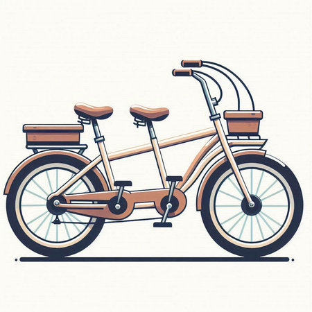 retro bicycle on white background, vector illustration, eps10のイラスト素材