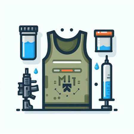Vaccine and immunization concept. Vector illustration in flat styleのイラスト素材