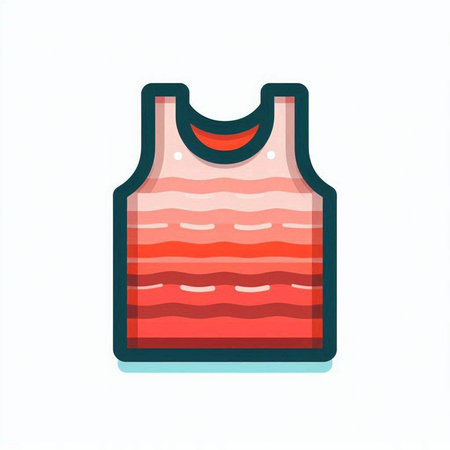 Illustration of a sleeveless t-shirt on a white backgroundのイラスト素材