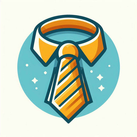 Necktie icon in flat style. Vector illustration of necktie icon.のイラスト素材