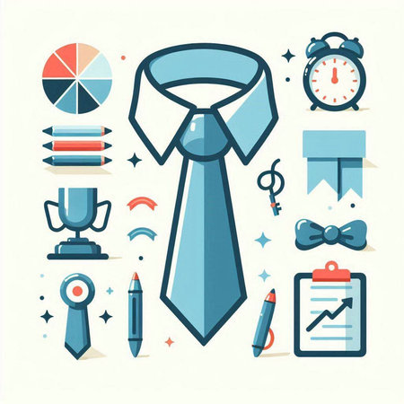 Set of business icons in flat style. Business concept. Vector illustrationのイラスト素材