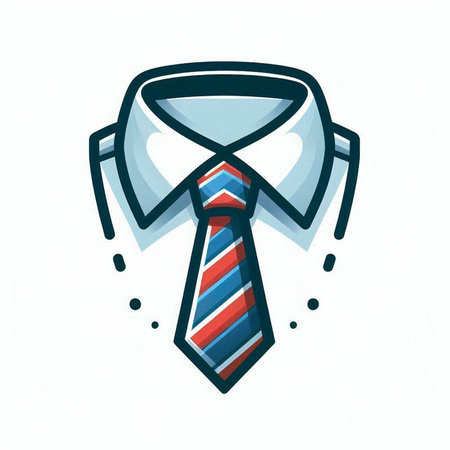 Illustration of a necktie on a white background, vector illustrationのイラスト素材