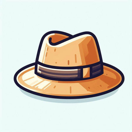 Illustration of a hat on a white background. Vector illustration.のイラスト素材