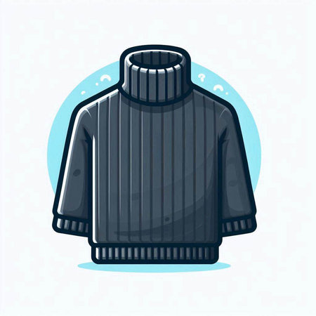 Vector illustration of a sweater on a light background. Winter clothes.のイラスト素材