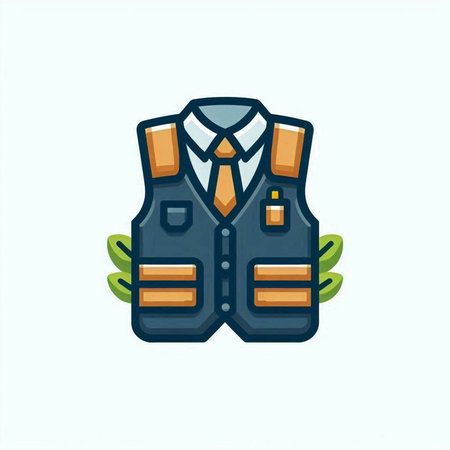 Vector illustration of a vest. Isolated on a white background.のイラスト素材