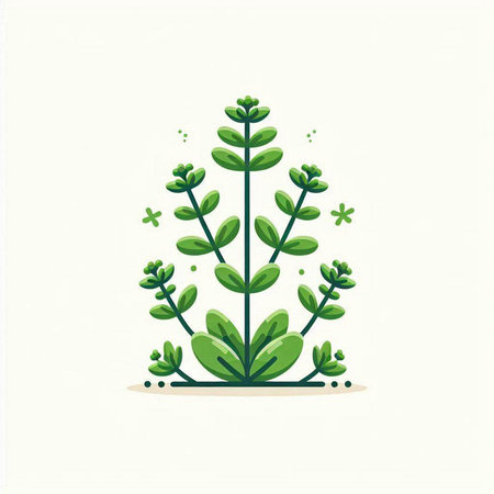 green plant icon over white background. colorful design. vector ilustrationのイラスト素材