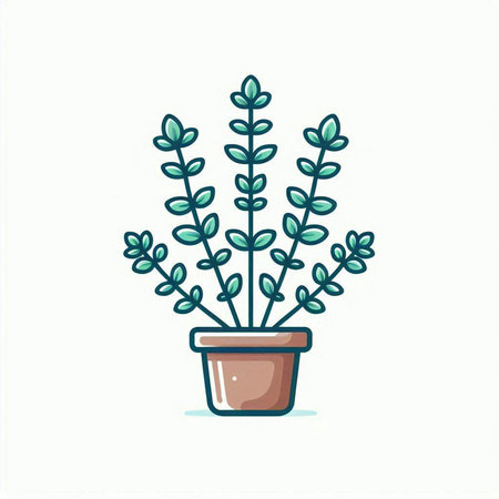 Illustration of house plant in pot on white background. Vector illustration.のイラスト素材