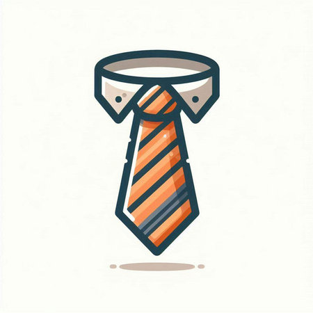 Vector illustration of necktie icon. Flat design. Business concept.のイラスト素材