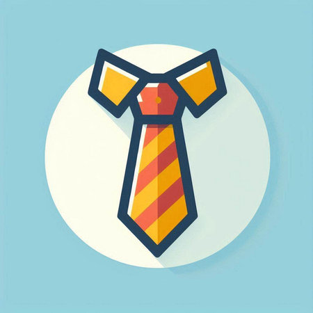 Necktie icon in flat style. Vector illustration. Eps 10のイラスト素材