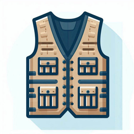 Vector illustration of a vests. Isolated on white background.のイラスト素材