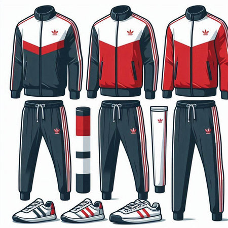 Vector set of sportswear. Collection of sportswear.のイラスト素材