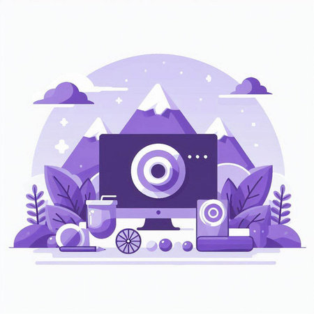 Vector illustration of modern flat design concept of online learning and education.のイラスト素材