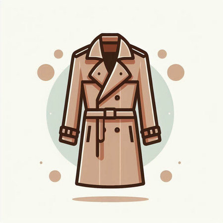 Vector illustration of a coat. Isolated on a white background.のイラスト素材