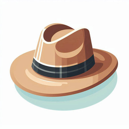 Illustration of a hat on a white background. Vector illustration.のイラスト素材