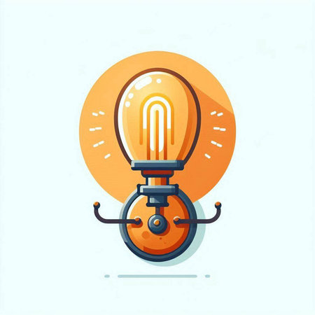 Modern flat design vector illustration of light bulb. Concept for web and mobile applications.のイラスト素材