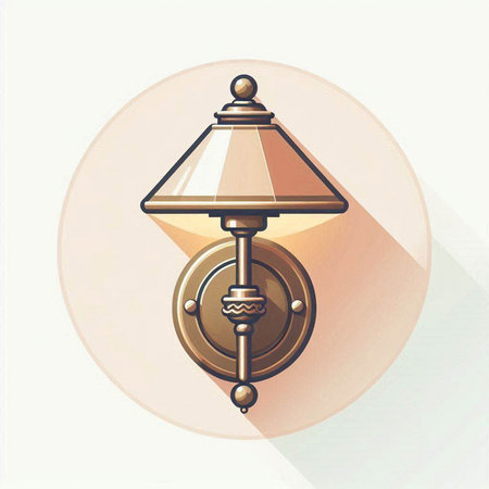 Lamp icon. Flat design style. Made in vector illustration.のイラスト素材