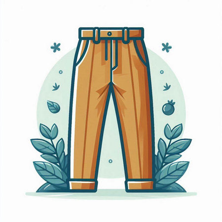Trousers. Vector illustration in cartoon style on white background.のイラスト素材