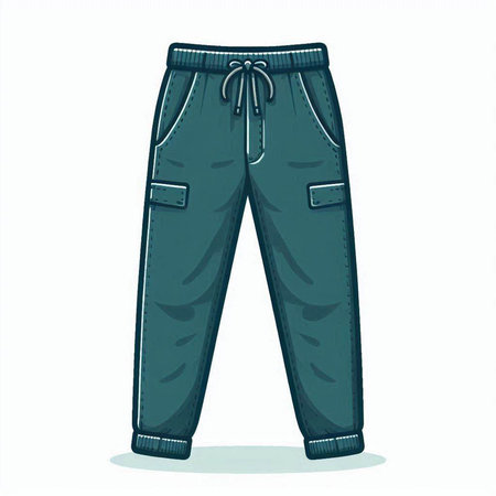 Men's jeans isolated on a white background. Vector illustration. Eps 10.のイラスト素材