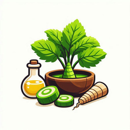 Vegetable and Herb Ingredient, Vector Illustration.のイラスト素材