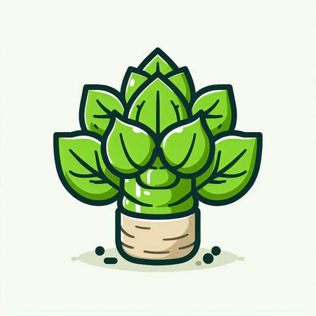 Cute succulent plant vector illustration. Hand drawn doodle style.のイラスト素材