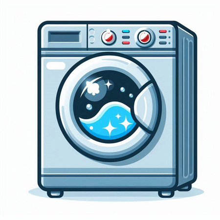 Washing machine icon. Cartoon illustration of washing machine vector icon for webのイラスト素材