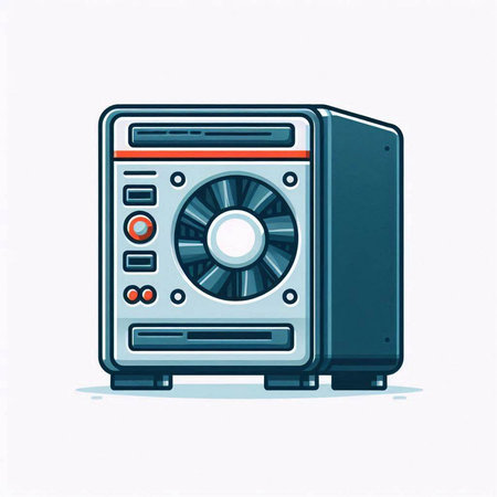 Illustration of a personal computer isolated on a white background - vectorのイラスト素材