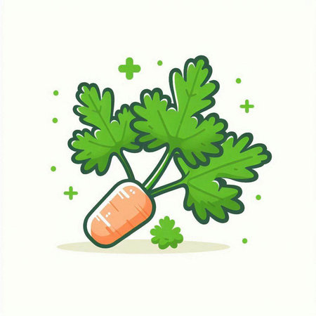 Celery vector illustration. Cute cartoon celery icon.のイラスト素材