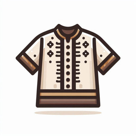 Vector illustration of a long sleeve jacket isolated on a white background.のイラスト素材