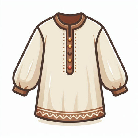 Illustration of a traditional indian blouse on a white backgroundのイラスト素材