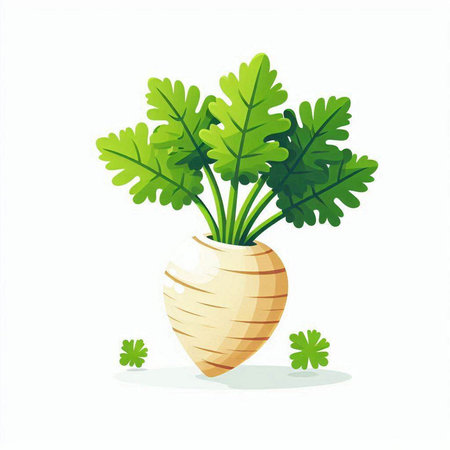 Illustration of parsley isolated on white background. Vector illustration.のイラスト素材