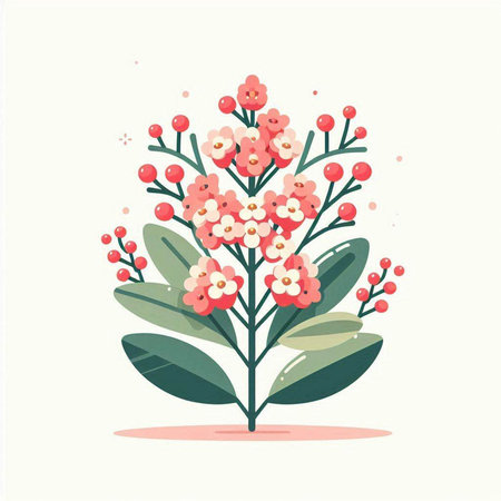 Bouquet of flowers. Vector illustration in flat cartoon style.のイラスト素材