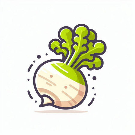 Vector illustration of radish, vegetable icon. Vegetable icon.のイラスト素材