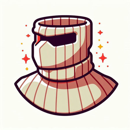 Vector illustration of a viking helmet isolated on white. Cartoon style.のイラスト素材