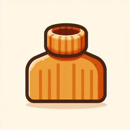 Illustration of a bottle of oil isolated on a white background.のイラスト素材